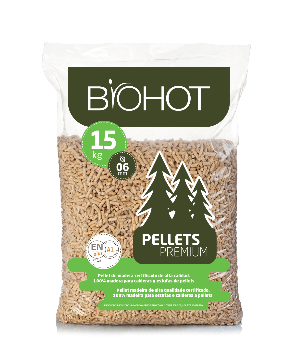 Biohot energia pellets 77 sacos